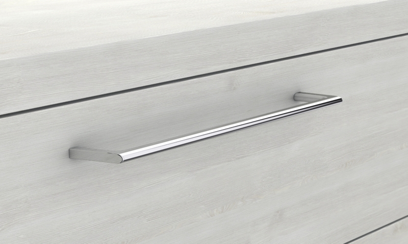 Glaswaschtisch mit Unterschrank derby links 570x480x1200 mit Griff Weiß